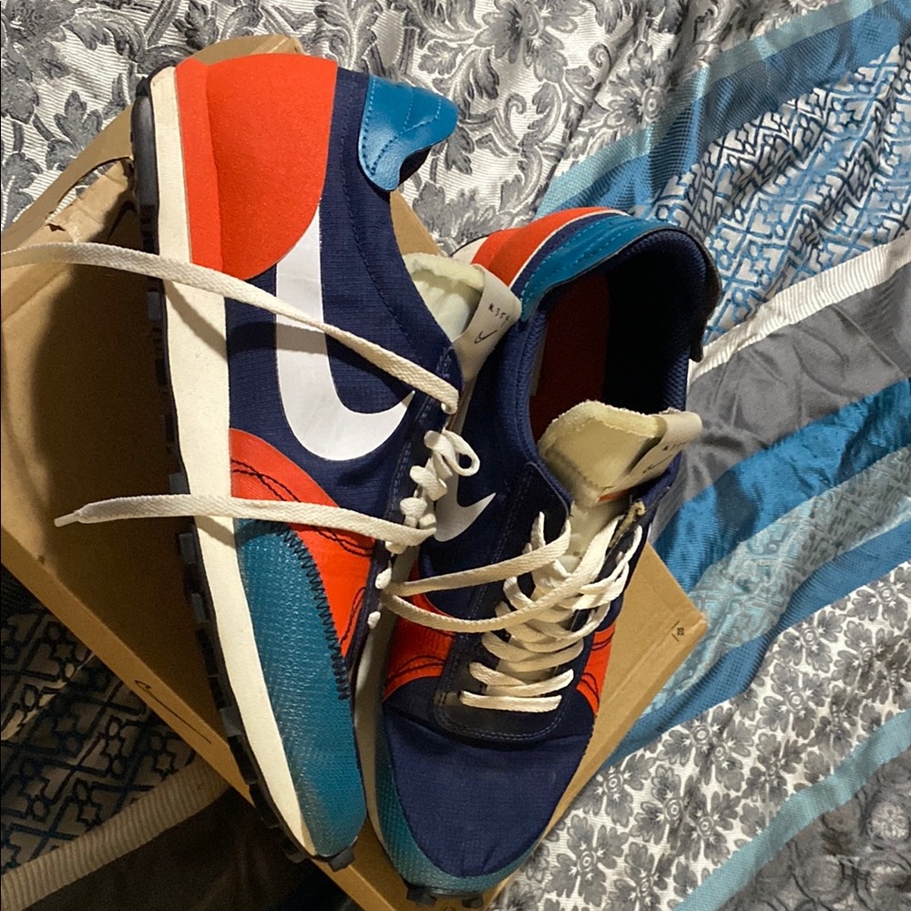 Nike Blue and Orange Athletic Shoes